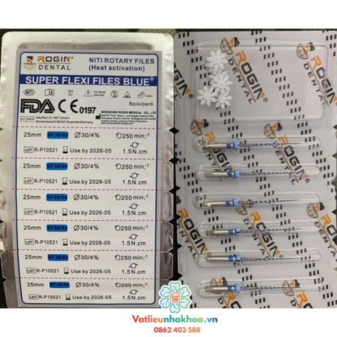 File máy nội nha ROGIN (vỉ 6 cây) (MUA 10 TẶNG 3)