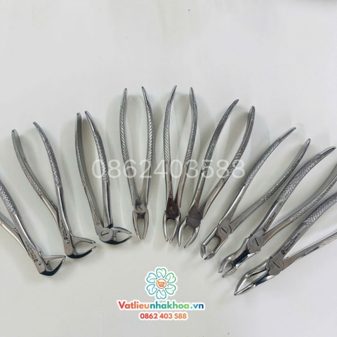 Bộ Kìm nhổ răng người lớn 9 chi tiết - Pakistan