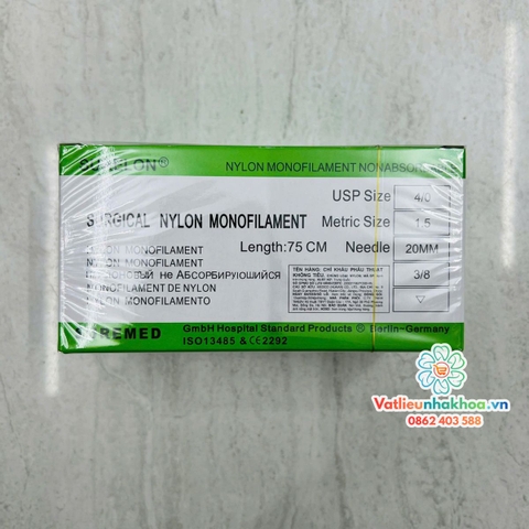 Chỉ khâu phẫu thuật không tiêu Nylon - Surelon hộp 12 sợi - SUREMED