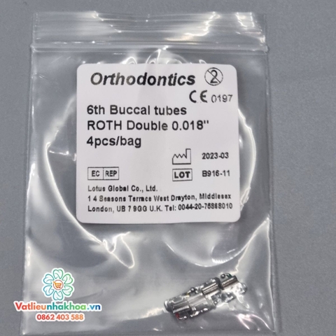 Mắc cài răng 6 - 2 ống