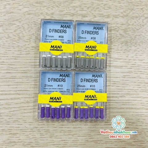 Trâm thăm dò ống tủy - Trâm tay Mani D finders