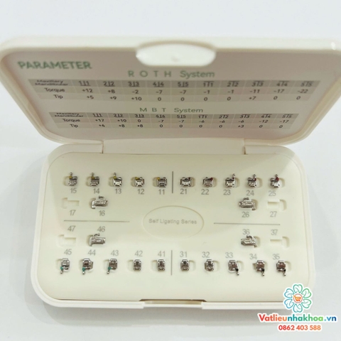 Mắc cài kim loại tự khóa HanOrtho (tự buộc) (MUA 10 TẶNG 1)