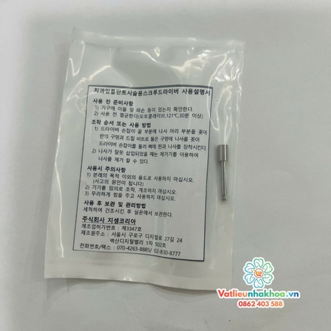 Đầu vặn minivis Hàn Quốc dùng cho máy cắm Implant - GSSem