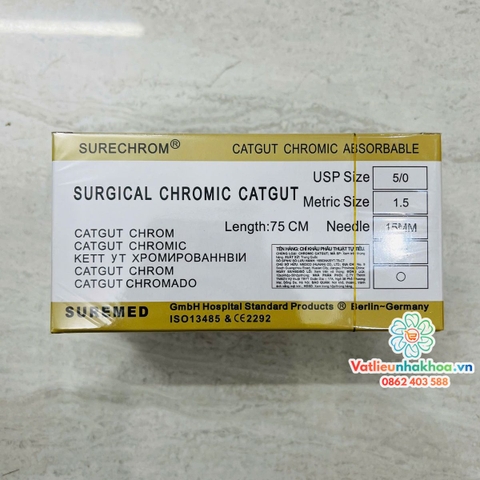 Chỉ khâu phẫu thuật tự tiêu Surgical Chromic Catgut - SUREMED