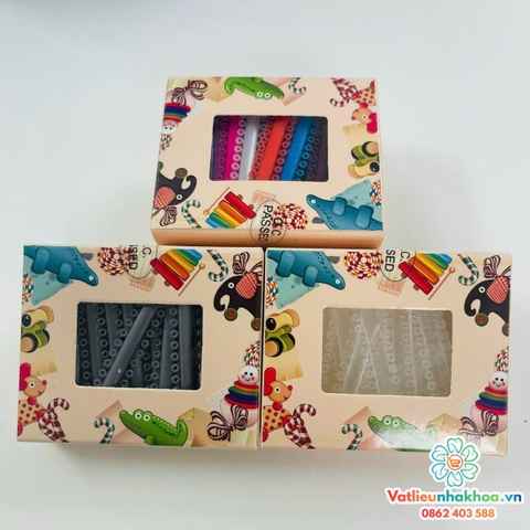 Chun tại chỗ - Thun Đơn buộc mắc cài Hàn Quốc - Hộp 40 cây