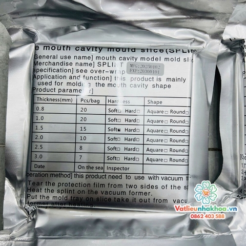 Miếng ép máng tẩy TQ