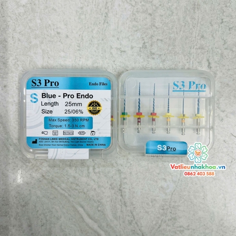 File Máy Nội Nha S3 Blue (MUA 10 TẶNG 1)