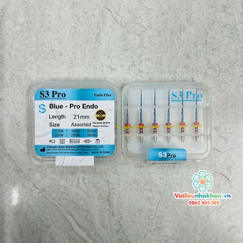 File Máy Nội Nha S3 Blue (MUA 10 TẶNG 1)