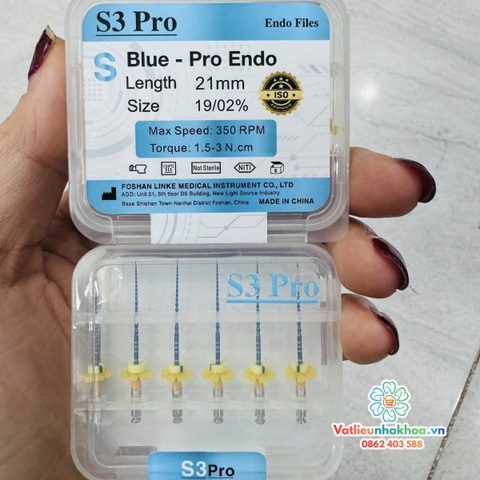 File Máy Nội Nha S3 Blue (MUA 10 TẶNG 1)