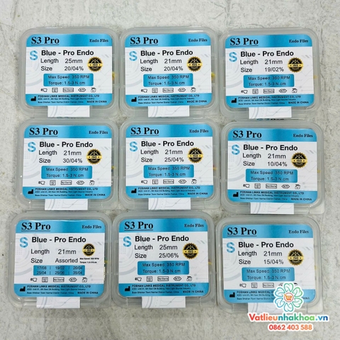 File Máy Nội Nha S3 Blue (MUA 10 TẶNG 1)