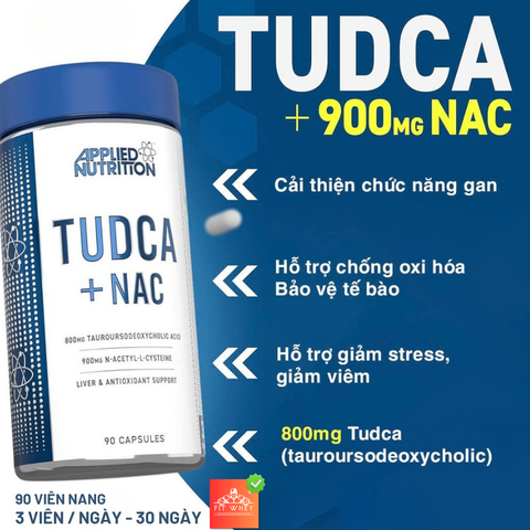 TUDCA + NAC hỗ trợ bảo vệ gan hủ 90 viên