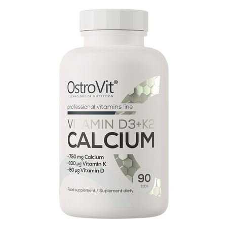 OstroVit Vitamin D3 + K2 Calcium 90 Tabs
