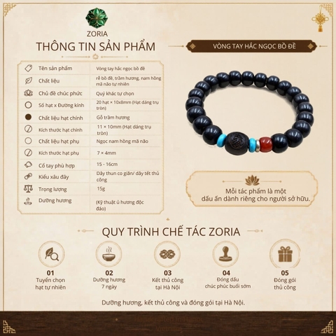 Vòng Tay Hắc Ngọc Bồ Đề
