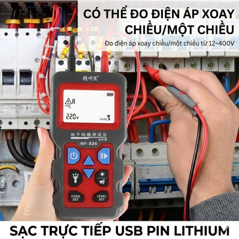 MÁY DÒ DÂY ĐIỆN ÂM TƯỜNG – DÒ CÁP NGẦM NF-826