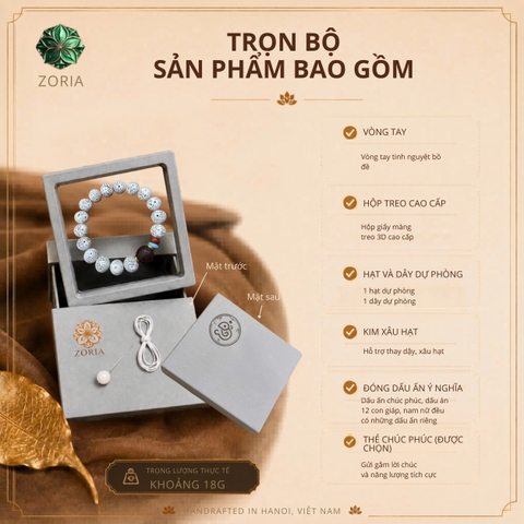 Vòng Tay Tinh Nguyệt Bồ Đề 12 Con Giáp