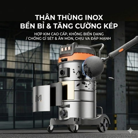 MÁY HÚT BỤI CÔNG NGHIỆP 40L 8000W