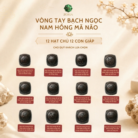 Vòng Tay Bạch Ngọc Bồ Đề Nam Hồng Mã Não 24 Hạt