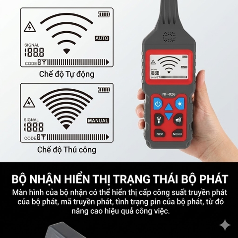 MÁY DÒ DÂY ĐIỆN ÂM TƯỜNG – DÒ CÁP NGẦM NF-826