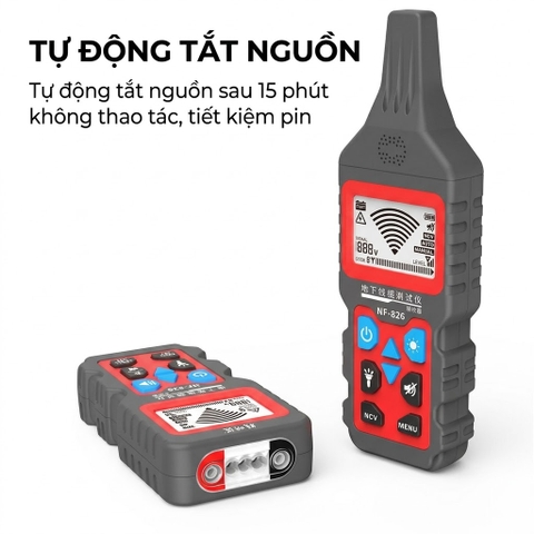 MÁY DÒ DÂY ĐIỆN ÂM TƯỜNG – DÒ CÁP NGẦM NF-826