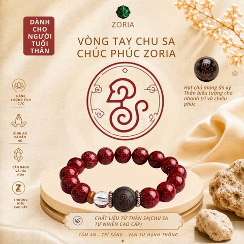 Vòng tay chu sa chúc phúc ZORIA