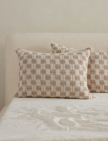 Vỏ Gối Cotton Dệt Đan Basketweave