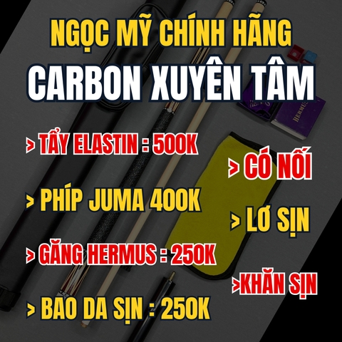 COMBO NGỌC MỸ CHÍNH HÃNG CARBON XUYÊN TÂM / ĐẲNG CẤP TUẤN TOP TN