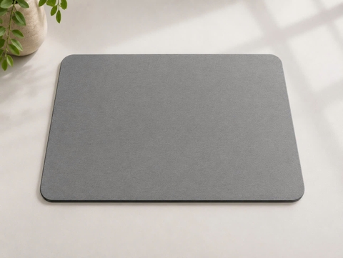 Thảm đá Duramat Xám nhạt – Tối giản, Thấm khô tức thì, Chống Trơn Trượt 45x35cm