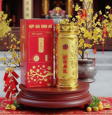 B7-012 Ống cắm nhang VÀNG lớn mới