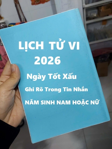TT Lịch 2026 xem ngày đẹp xấu theo từng tuổi + ghi chú năm sinh nam hoặc nữ