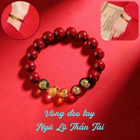H7-010 Vòng chu sa Ngũ Lộ Thần Tài