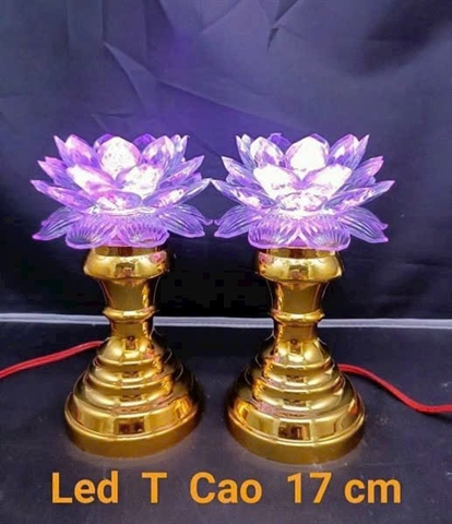 B7-014 Cặp đèn Hoa Sen gia tiên TÍM