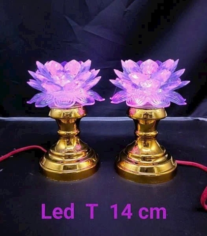B7-014 Cặp đèn Hoa Sen gia tiên TÍM