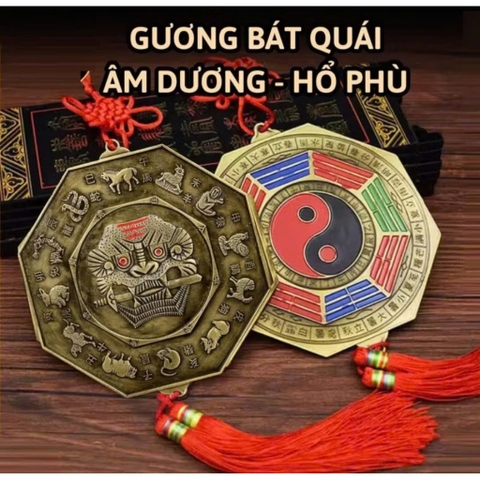 B4 003 Bát Quái Phong Thủy Hổ Phù Vật Phẩm Phong Thủy Hóa Sát Trấn Trạch