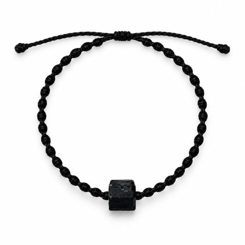 MERAKI TOWN - Single Stone Bracelet in Black Tourmaline