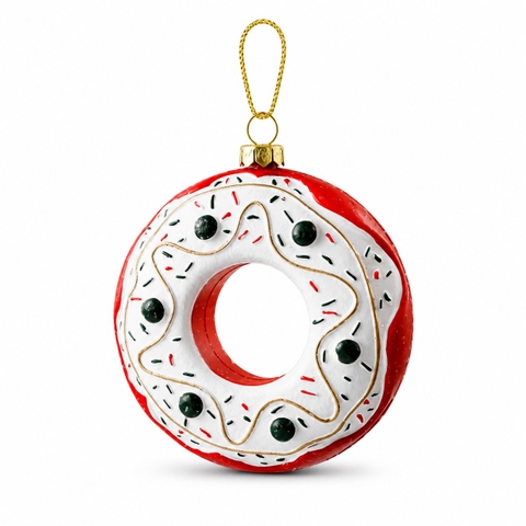 CHRISTMAS - Poly Ornament in Donut With Frosting