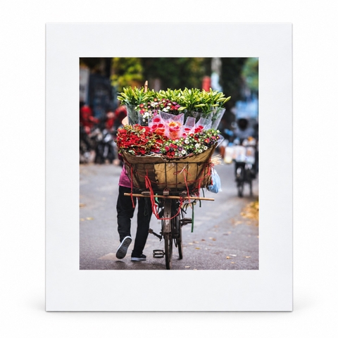 MARCUS LACEY - 'Fruit Bike' Mounted Art Print