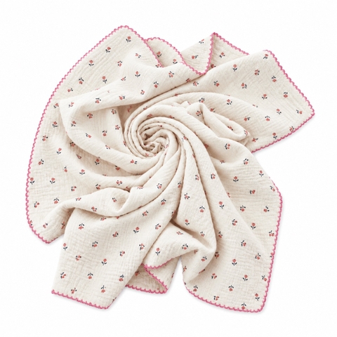 KID & BABY - Muslin Blanket in Tiny Tulip