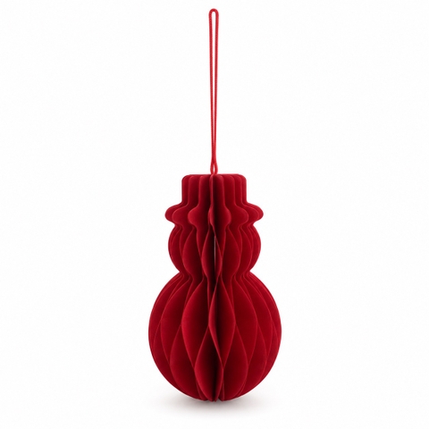 CHRISTMAS - Paper Ornament in Red Snowman