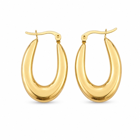 MIALIE - 18K Gold Plated U-Shaped Earrings