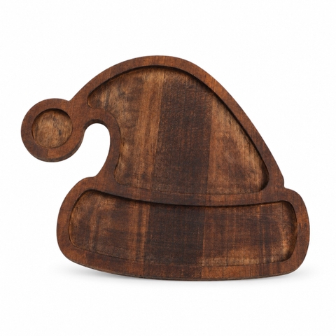 CHRISTMAS - Wood Tray In Hat Shape