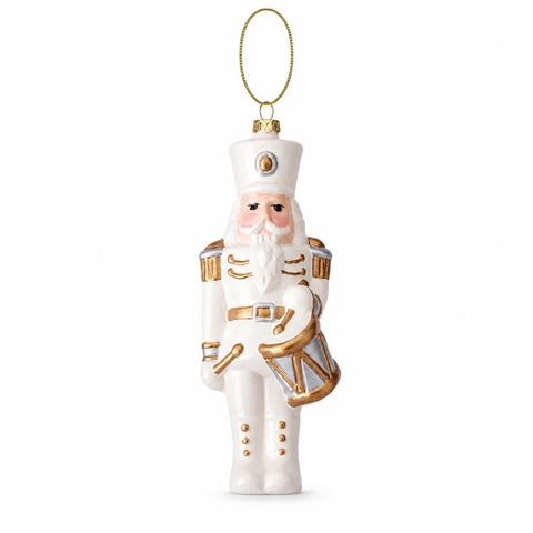 Poly CHRISTMAS Ornament - Nutcracker in White