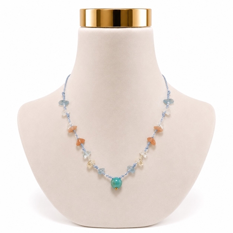 MERAKI TOWN - Mix Stone Necklace In Amazonite