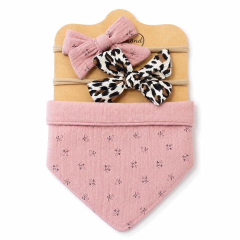 Baby Muslin Headband & Bib Set