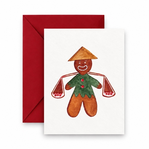 LAURIE DRAWS - ‘Gingerbread Vendor' Christmas Card