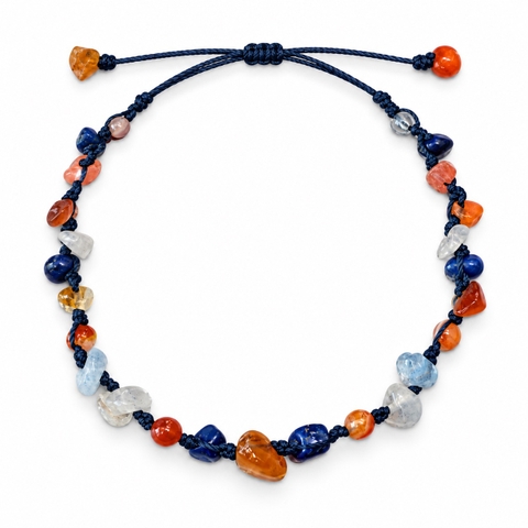 MERAKI TOWN - Niwa Bracelet in Lapis Lazuli, Carnelian, Aquamarine, Labradorite