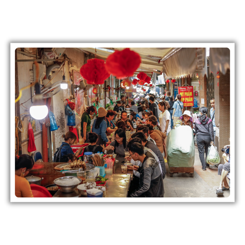 MARCUS LACEY - 'Dong Xuan Food Alley' Postcard