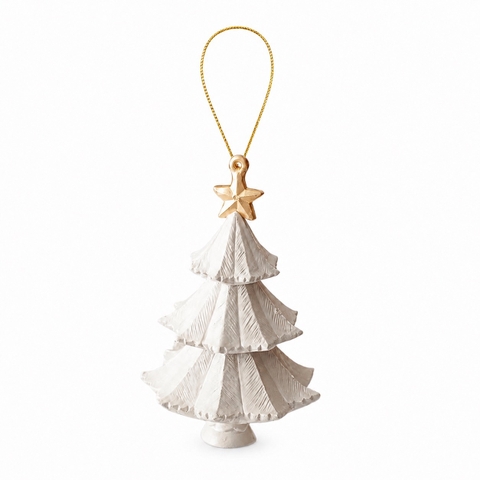 Poly CHRISTMAS Ornament - CHRISTMAS Tree in White