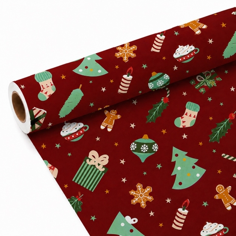 TIỆM CÁ TRỨNG - 'Stocking & Sweets' Christmas Wrapping Paper