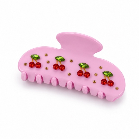 Cherry Hair Claw in Lilac