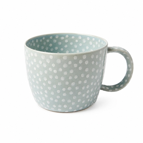 BÁT TRÀNG CERAMIC - Short Mug in Baby Blue Sprinkle